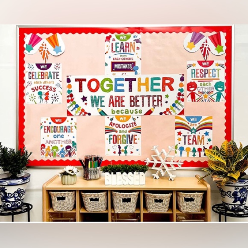 🌈Sproutbrite Banner/Poster Bulletin Board Set - Together We Are Better🌈